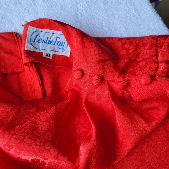 Leslie Fay Vintage Dress Size 10 - Picture 4 of 12